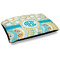 Teal Circles & Stripes Dog Bed w/ Monogram