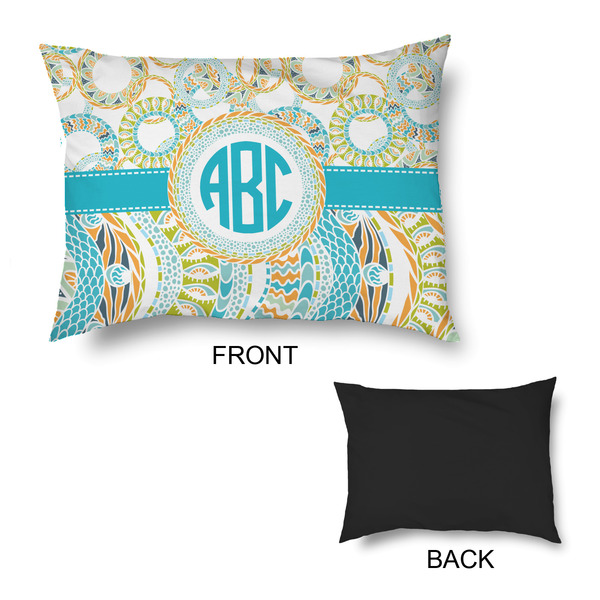 Teal Circles & Stripes Outdoor Dog Beds - Medium - APPROVAL