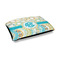 Teal Circles & Stripes Outdoor Dog Bed - Medium (Personalized)