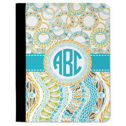 Teal Circles & Stripes Padfolio Clipboard (Personalized)