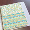 Teal Circles & Stripes Page Dividers - Set of 5 - In Context