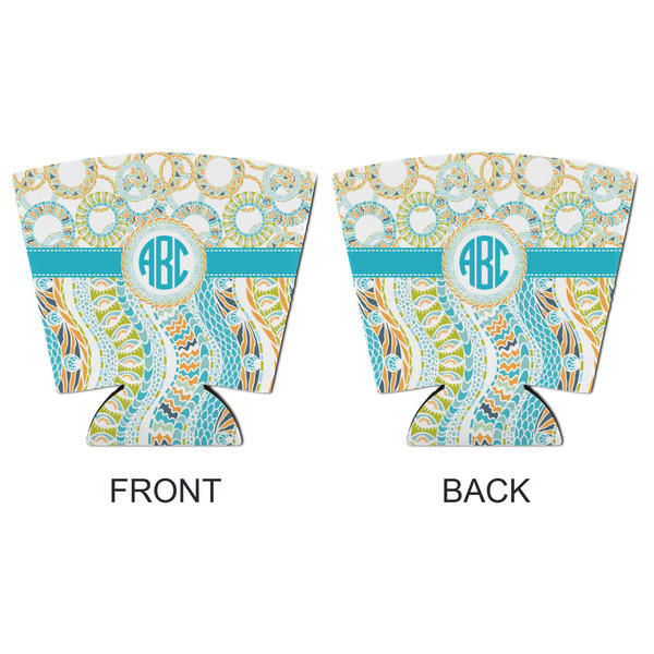 Teal Circles & Stripes Party Cup Sleeves - with bottom - APPROVAL
