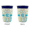 Teal Circles & Stripes Party Cup Sleeves - without bottom - Approval