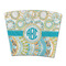 Teal Circles & Stripes Party Cup Sleeves - without bottom - FRONT (flat)
