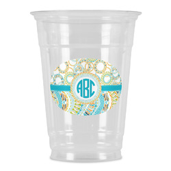 Teal Circles & Stripes Party Cups - 16oz (Personalized)