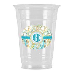 Teal Circles & Stripes Party Cups - 16oz (Personalized)