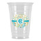 Teal Circles & Stripes Party Cups - 16oz (Personalized)