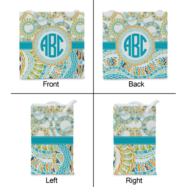 Teal Circles & Stripes Party Favor Gift Bag - Gloss - Approval