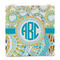 Teal Circles & Stripes Party Favor Gift Bag - Gloss - Front