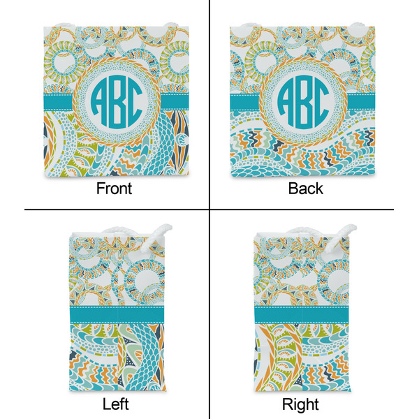 Teal Circles & Stripes Party Favor Gift Bag - Matte - Approval