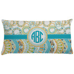 Teal Circles & Stripes Pillow Case (Personalized)
