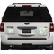 Teal Circles & Stripes Personalized Square Car Magnets on Ford Explorer