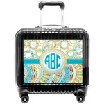 Teal Circles & Stripes Pilot / Flight Suitcase (Personalized)