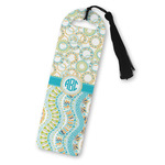 Teal Circles & Stripes Plastic Bookmark (Personalized)