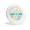 Teal Circles & Stripes Plastic Party Appetizer & Dessert Plates - 6" (Personalized)
