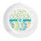 Teal Circles & Stripes Plastic Party Dinner Plates - Approval