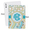 Teal Circles & Stripes Playing Cards - Approval
