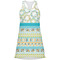 Teal Circles & Stripes Racerback Dress - Large
