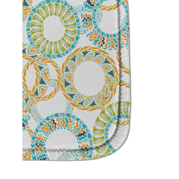 Teal Circles & Stripes Sanitizer Holder Keychain - Detail