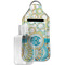 Teal Circles & Stripes Hand Sanitizer & Keychain Holder - Large (Personalized)