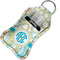Teal Circles & Stripes Sanitizer Holder Keychain - Small in Case
