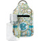 Teal Circles & Stripes Hand Sanitizer & Keychain Holder (Personalized)