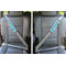 Teal Circles & Stripes Seat Belt Covers (Set of 2 - In the Car)