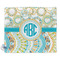 Teal Circles & Stripes Security Blanket - Front View