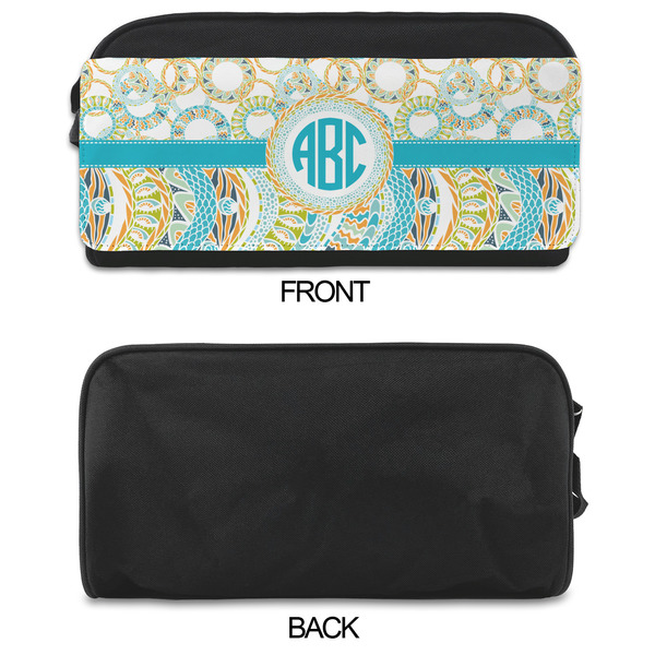 Teal Circles & Stripes Shoe Bags - APPROVAL