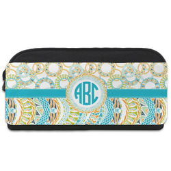 Teal Circles & Stripes Shoe Bag (Personalized)