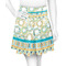 Teal Circles & Stripes Skater Skirt - Large