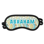 Teal Circles & Stripes Sleeping Eye Mask - Small (Personalized)