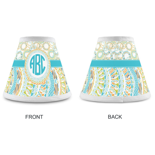 Teal Circles & Stripes Small Chandelier Lamp - Approval