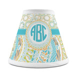 Teal Circles & Stripes Chandelier Lamp Shade (Personalized)