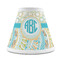 Teal Circles & Stripes Small Chandelier Lamp - FRONT