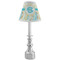 Teal Circles & Stripes Small Chandelier Lamp - LIFESTYLE (on candle stick)