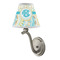 Teal Circles & Stripes Small Chandelier Lamp - LIFESTYLE (on wall lamp)