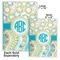 Teal Circles & Stripes Soft Cover Journal - Compare