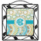 Teal Circles & Stripes Square Trivet (Personalized)