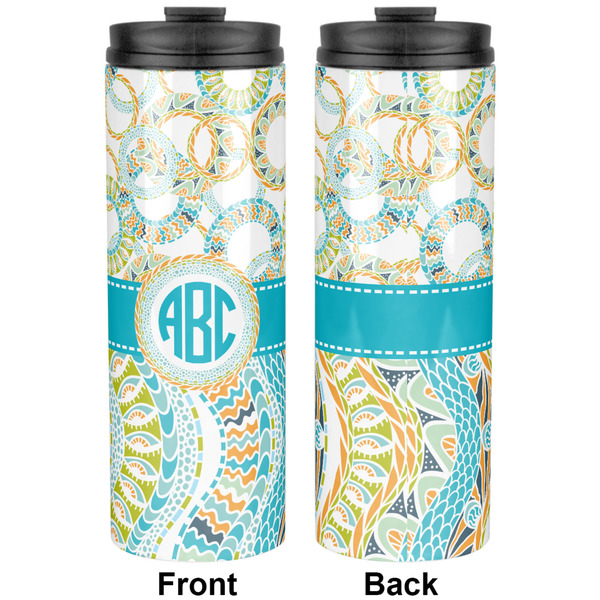 Teal Circles & Stripes Stainless Steel Tumbler - Apvl