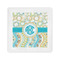 Teal Circles & Stripes Standard Cocktail Napkins (Personalized)