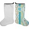 Teal Circles & Stripes Stocking - Single-Sided - Approval