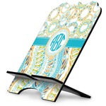 Teal Circles & Stripes Stylized Tablet Stand (Personalized)