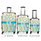 Teal Circles & Stripes Suitcase Set 1 - APPROVAL