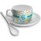 Teal Circles & Stripes Tea Cup (Personalized)