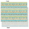 Teal Circles & Stripes Tissue Paper - Lightweight - Large - Front & Back
