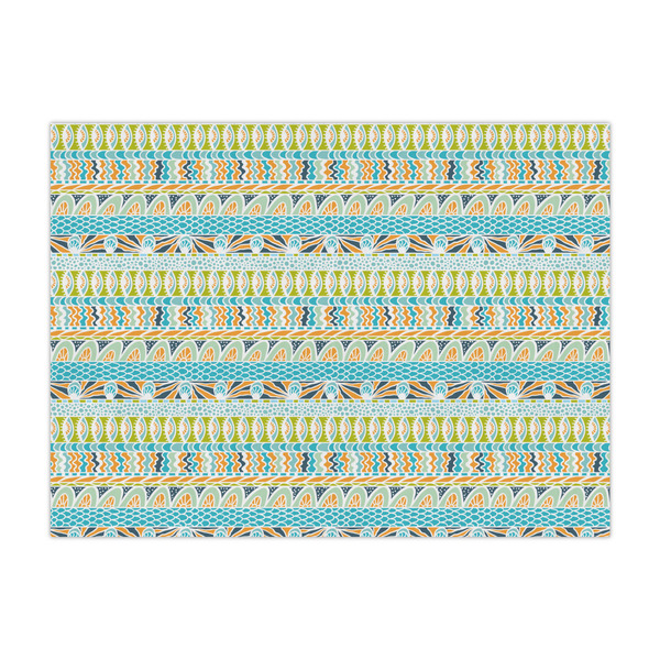 Custom Teal Circles & Stripes Large Tissue Papers Sheets - Lightweight