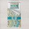 Teal Circles & Stripes Toddler Bedding w/ Monogram