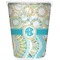 Teal Circles & Stripes Waste Basket (Personalized)