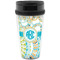 Teal Circles & Stripes Acrylic Travel Mug without Handle (Personalized)